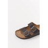 BIRKENSTOCK FADED KHAKI ARIZONA REGULAR SOFT FOOTBED OILED LEATHER SANDALS